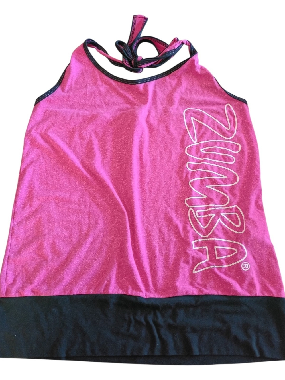 Zumba Fitness Hot Pink Tank with Black Trim